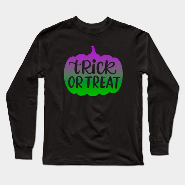 Pumpkin Trick or treat Halloween Long Sleeve T-Shirt by igzine